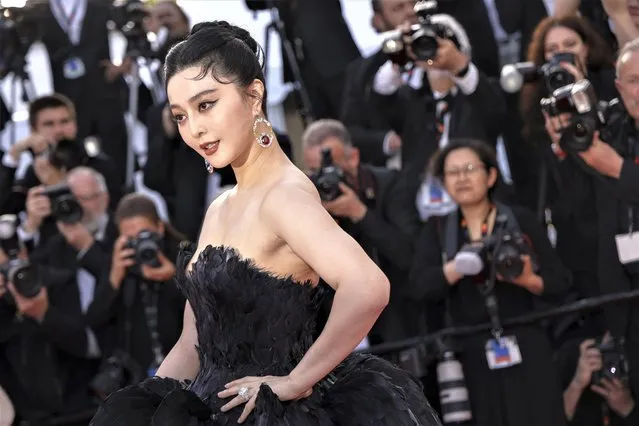 Chinese actress Fan Bingbing poses for photographers upon arrival at the awards ceremony during the 76th international film festival, Cannes, southern France, Saturday, May 27, 2023. (Photo by Vianney Le Caer/Invision/AP Photo)