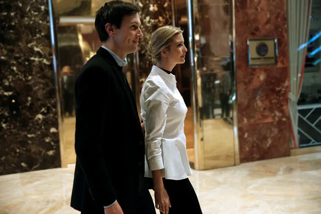 Ivanka Trump, daughter of U.S. President Elect Donald Trump walks through the lobby with her husband Jared Kushner at Trump Tower in New York, U.S. November 18, 2016. (Photo by Mike Segar/Reuters)