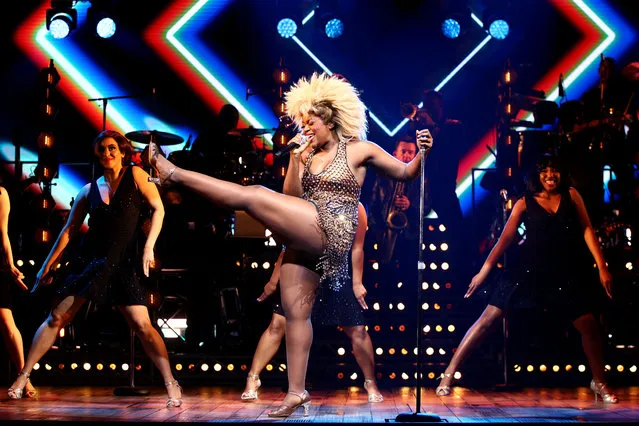 Ruva Ngwenya performs the role of Tina Turner during a media preview of “Tina – The Tina Turner Musical” at Theatre Royal Sydney on May 16, 2023 in Sydney, Australia. (Photo by Don Arnold/WireImage)