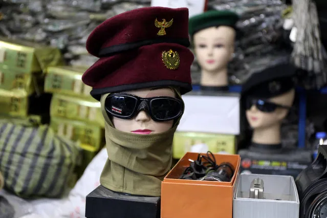 Military items for women are seen in a store in Erbil, Iraq January 24, 2017. (Photo by Marius Bosch/Reuters)