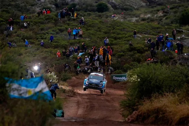 Finnish driver Teemu Suninen steers his Ford Fiesta WRC with his compatriot co-driver Marko Salminen during the shakedown stage of the WRC Argentina 2019 near Cabalango, Cordoba, Argentina on April 25, 2019. (Photo by Diego Lima/AFP Photo)