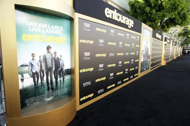 A general view of atmosphere seen at Warner Bros. Premiere of "Entourage" held at Regency Village Theatre on Monday, June 1, 2015, in Westwood, Calif. (Photo by Eric Charbonneau/Invision for Warner Bros./AP Images)