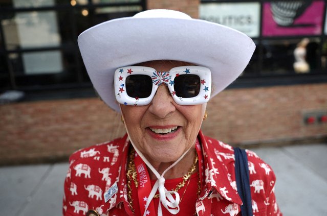 An attendee on Day 3 of the RNC in Milwaukee on July 17, 2024. (Photo by Mike Segar/Reuters)