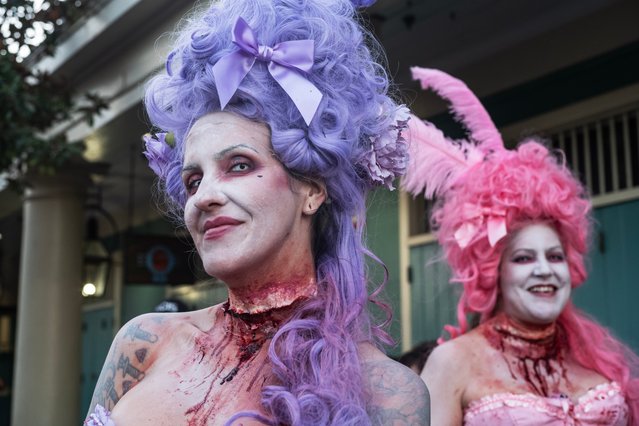 The New Orleans annual Halloween parade passes through the French Quarter in New Orleans, Louisiana in the second decade of October 2024. (Photo by Jack Hill/The Times)