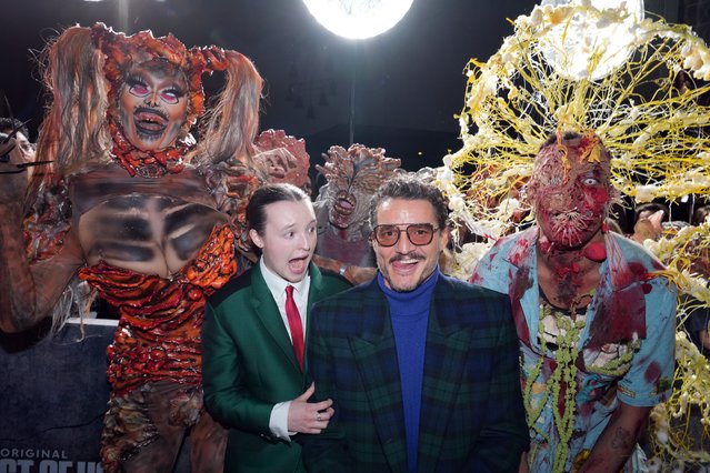 English actor Bella Ramsey and Chilean-American actor Pedro Pascal attend HBO's “The Last of Us” Season Two Los Angeles Premiere at TCL Chinese Theater on March 24, 2025 in Hollywood, California. (Photo by Jeff Kravitz/FilmMagic for HBO)