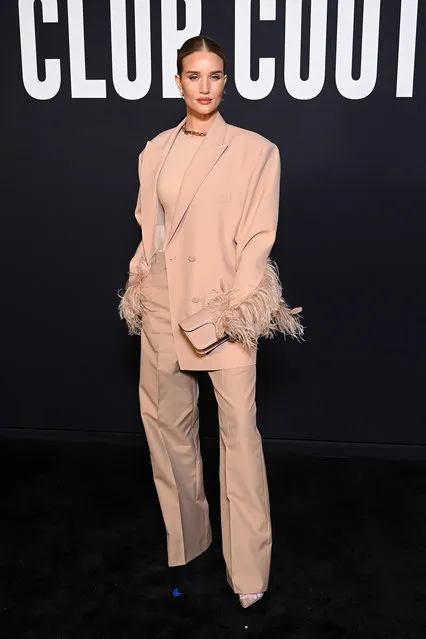 British model Rosie Huntington-Whiteley attends the Valentino Haute Couture Spring Summer 2023 show as part of Paris Fashion Week  on January 25, 2023 in Paris, France. (Photo by Stephane Cardinale – Corbis/Corbis via Getty Images)