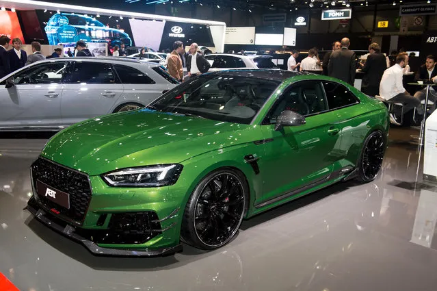 Audi ABT RS5-R is displayed at the 88th Geneva International Motor Show on March 6, 2018 in Geneva, Switzerland. Global automakers are converging on the show as many seek to roll out viable, mass-production alternatives to the traditional combustion engine, especially in the form of electric cars. The Geneva auto show is also the premiere venue for luxury sports cars and imaginative prototypes. (Photo by Robert Hradil/Getty Images)