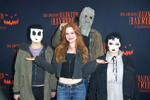 American-South African actress Madelaine Petsch attends the 17th Annual Los Angeles Haunted Hayride at Griffith Park on September 26, 2025 in Los Angeles, California. (Photo by Amy Sussman/Getty Images)