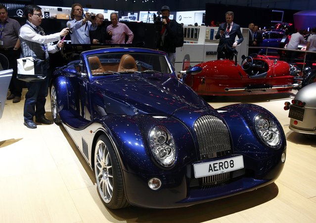A Morgan Aero 8 is seen during the first press day ahead of the 85th International Motor Show in Geneva March 3, 2015. REUTERS/Arnd Wiegmann   