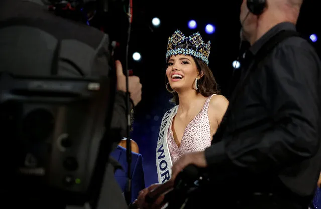 Miss Puerto Rico Stephanie Del Valle speaks to the media after winning the Miss World 2016 Competition in Oxen Hill, Maryland, U.S., December 18, 2016. (Photo by Joshua Roberts/Reuters)