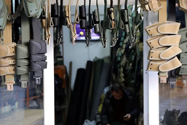 Military items for women are seen in a store in Erbil, Iraq January 24, 2017. (Photo by Marius Bosch/Reuters)