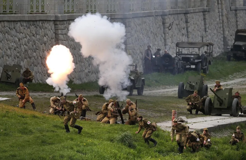 A Re-enactment Battle Between the Soviet Red Army and German Troops in Ostrava