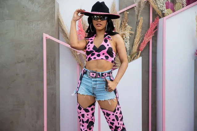 Hennessy Carolina is seen at Revolve Festival during Coachella Festival on April 14, 2019 in La Quinta, California. (Photo by Christian Vierig/Getty Images)