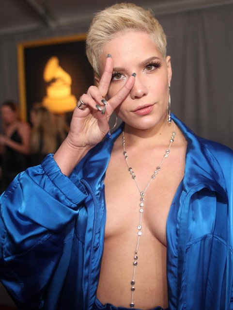 Singer Halsey attends The 59th GRAMMY Awards at STAPLES Center on February 12, 2017 in Los Angeles, California. (Photo by Christopher Polk/Getty Images for NARAS)