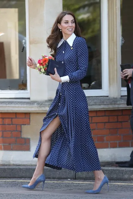 Kate Middleton, Duchess of Cambridge seen leaving after her visit to the D-Day exhibition at Bletchley Park, England on May 15, 2019. (Photo by Stephen Lock/i-Images)