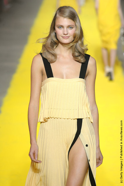 A model walks the runway at the Sonia Rykiel Spring Summer 2012 fashion show during Paris Fashion Week