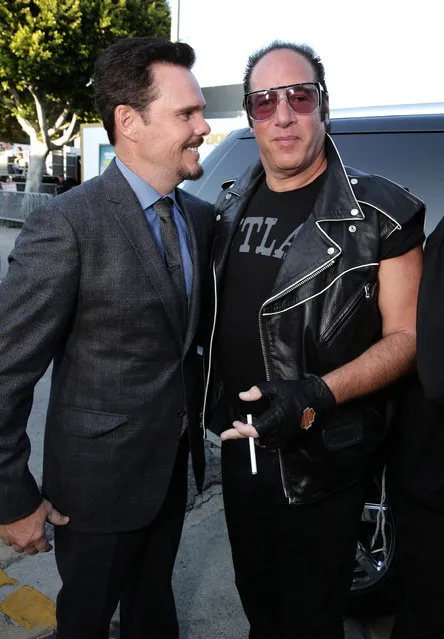 Kevin Dillon and Andrew Dice Clay seen at Warner Bros. Premiere of "Entourage" held at Regency Village Theatre on Monday, June 1, 2015, in Westwood, Calif. (Photo by Eric Charbonneau/Invision for Warner Bros./AP Images)