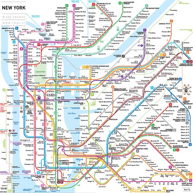 Metro map: New York, United States. (Photo by Jug Cerovic)