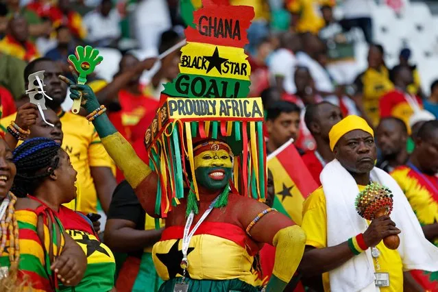 Ghana fans attend the Qatar 2022 World Cup Group H football match between South Korea and Ghana at the Education City Stadium in Al-Rayyan, west of Doha, on November 28, 2022. (Photo by Khaled Desouki/AFP Photo)