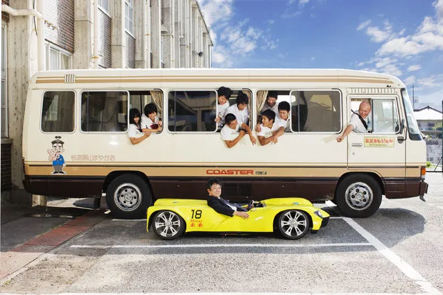 Lowest Roadworthy Car. 17.79 inches from the ground at its highest point, this little car is the lowest of them all. The car, called Mirai (“Future”), was built by students and teachers of The Automobile Engineering Course at Okayama Sanyo High School in Asakuchi, Japan. Guinness World Records 2011. (Photo by Shinsuke Kamioka/Guinness World Records)