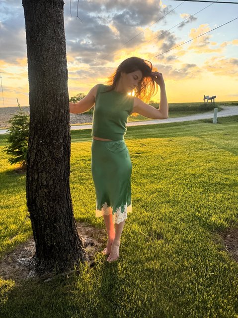American actress Michelle Monaghan spends some time “back where it all began” in Iowa on May 26, 2025. (Photo by michellemonaghan/Instagram)
