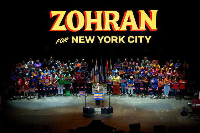 Democratic candidate for New York City Mayor Zohran Mamdani speaks at a campaign rally in the Manhattan borough of New York City, U.S., October 13, 2025. (Photo by Angelina Katsanis/Reuters)