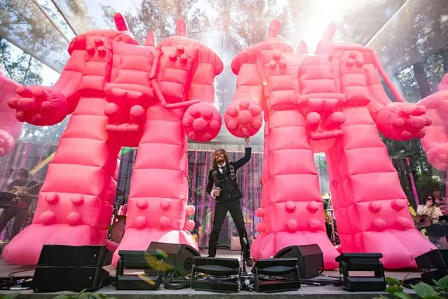 Wayne Coyne of the American psychedelic rock band Flaming Lips performs at Stern Grove festival on August 20, 2023 in San Francisco, California. (Photo by Miikka Skaffari/Getty Images)