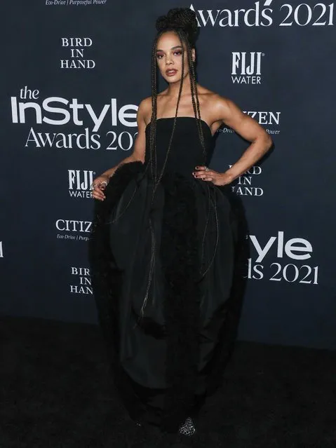 Celebrities attending the 6th Annual InStyle Awards 2021 held at the Getty Center in Los Angeles, California on November 15, 2021. Pictured: American actress Tessa Thompson. (Photo by Image Press/Backgrid USA)