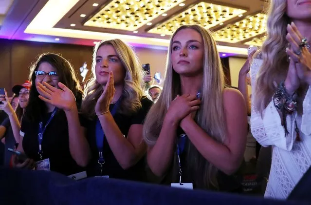 Attendees listen to U.S. President Donald Trump's address to Turning Point USA's Teen Student Action Summit in Washington, U.S., July 23, 2019. (Photo by Jonathan Ernst/Reuters)