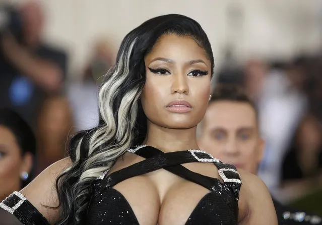 Rapper Nicki Minaj arrives at the Metropolitan Museum of Art Costume Institute Gala (Met Gala) to celebrate the opening of “Manus x Machina: Fashion in an Age of Technology” in the Manhattan borough of New York, May 2, 2016. (Photo by Eduardo Munoz/Reuters)