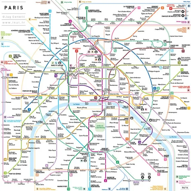 Metro map: Paris, France. (Photo by Jug Cerovic)