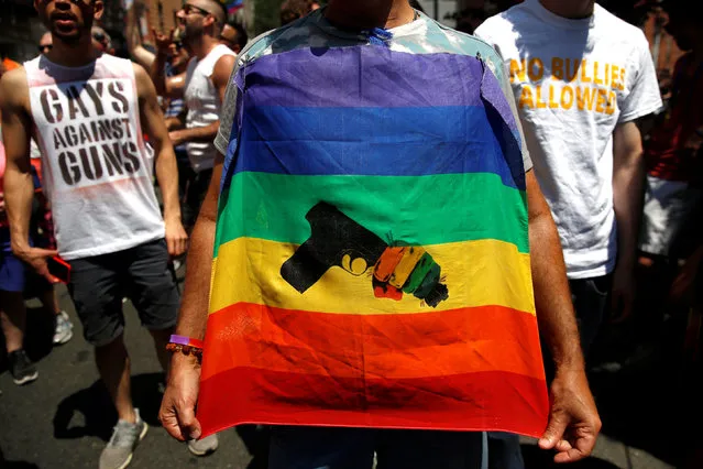 Members of “Gays Against Guns” march in the annual NYC Pride parade in New York City, New York, U.S., June 26, 2016. (Photo by Brendan McDermid/Reuters)