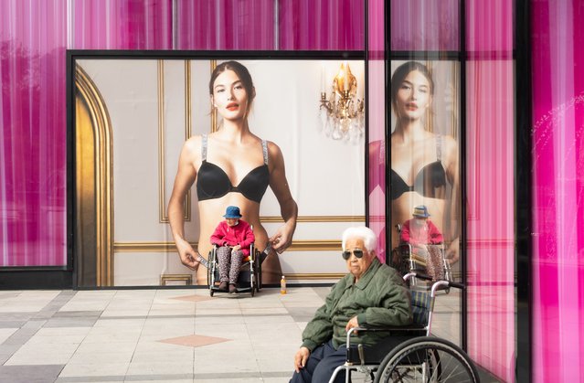 Senior citizens sit outside US retailer Victoria’s Secret in Beijing, China, 08 April 2025. On 07 April, 2025, US President Donald Trump threatened China with an additional 50 percent tariff on goods imported into the US if it does not withdraw a 34 percent tariff it imposed on US imports into China. The 34 percent tariff China set was in response to Trump’s earlier 34 percent tariff on Chinese imports into the US. Trump gave China a deadline of 08 April to withdraw its tax, or it will face the 50 percent additional tax. (Photo by Jessica Lee/EPA/EFE)