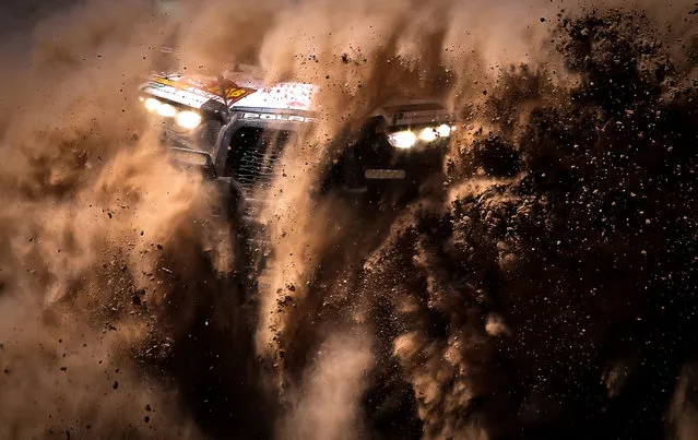 French Claude Gournier of Polaris competes during the 13th stage of the 2018 Rally Dakar, between San Juan and Cordoba, in Argentina, 19 January 2018. (Photo by Nicolas Aguilera/EPA/EFE)