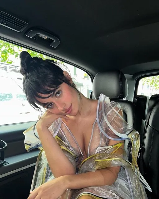 American singer-songwriter Camila Cabello shows off a unique design from Iris van Herpen in Paris, France early July 2023. (Photo by camila_cabello/Instagram)