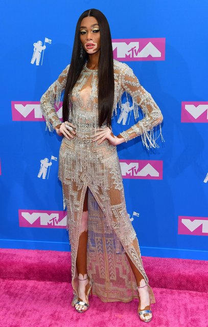 Winnie Harlow attends the 2018 MTV Video Music Awards at Radio City Music Hall on August 20, 2018 in New York City. (Photo by Nicholas Hunt/Getty Images for MTV)