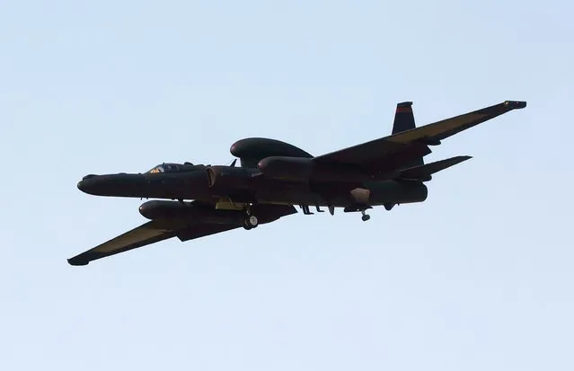 US high-altitude intelligence, surveillance and reconnaissance aircraft U-2S “Dragon Lady” flies into the US Osan Air Base after a mission in Pyeongtaek, 60 kilometers south of Seoul, South Korea, 10 July 2023. On 10 July, North Korea's Defense Ministry claimed that US spy planes, such as the RC-135, the U-2S and the RQ-4B, had made “provocative” flights over the East Sea and the Yellow Sea from 02 to 09 July by intruding in its airspace and warned that there is no guarantee that such aircraft will not be shot down. (Photo by Yonhap/EPA)