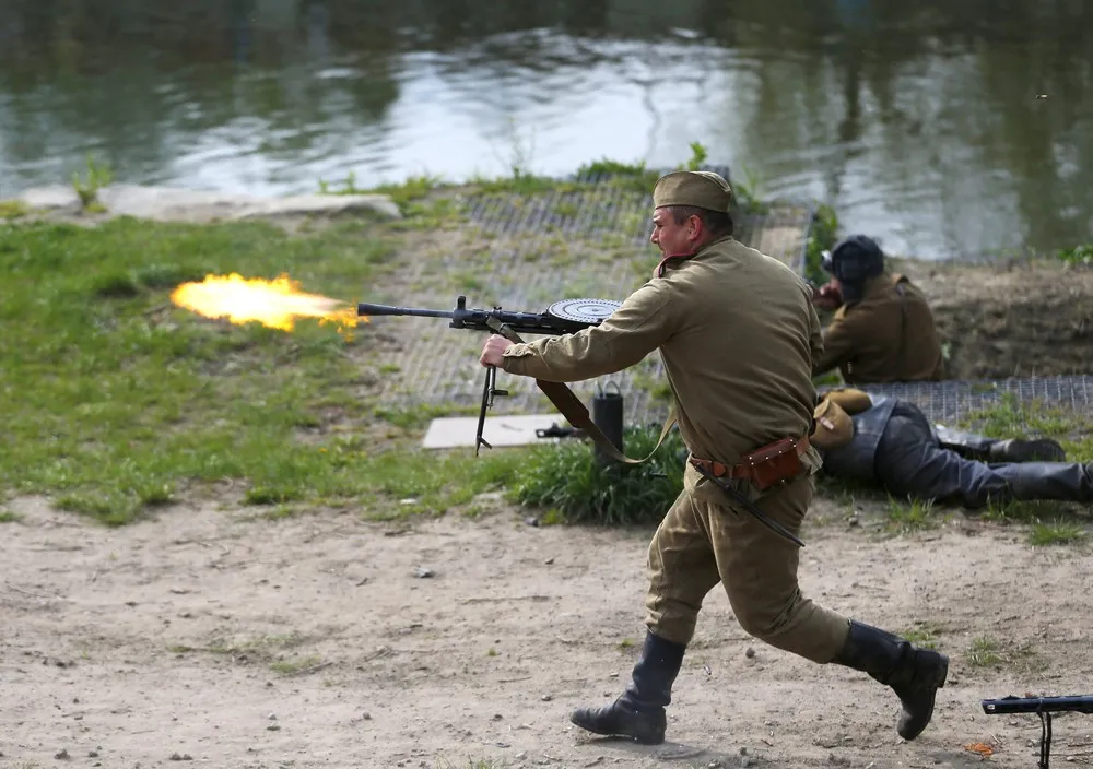 A Re-enactment Battle Between the Soviet Red Army and German Troops in Ostrava