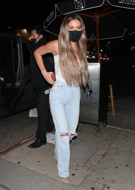 TV personality Brielle Biermann arrives for dinner at The Nice Guy in West Hollywood on October 18, 2021. (Photo by Backgrid USA)
