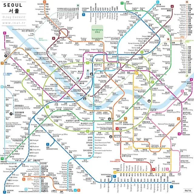 Metro map: Seoul, South Korea. (Photo by Jug Cerovic)