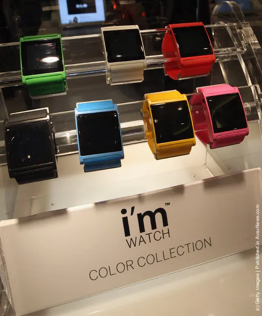 Bluetooth enabled watches that connect to your smartphone were on display from i'm watch of Italy at the 2012 International Consumer Electronics Show