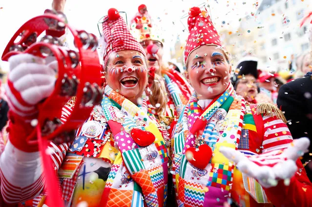 Revellers celebrate the start of the carnival season in Cologne, Germany on November 11, 2019. (Photo by Thilo Schmuelgen/Reuters)