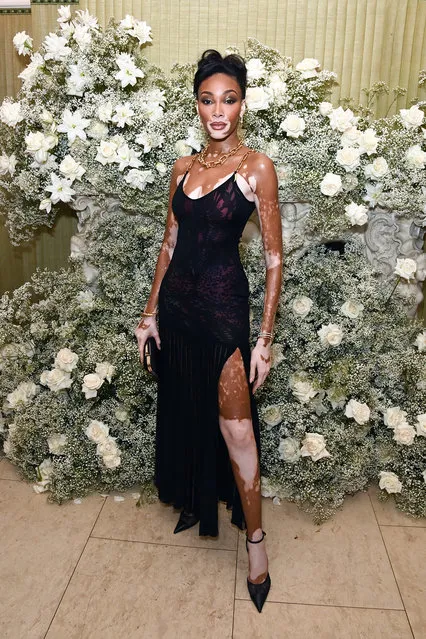 Canadian fashion model Winnie Harlow attends the British Vogue And Tiffany & Co. Celebrate Fashion And Film Party 2023 at Annabel's on February 19, 2023 in London, England. (Photo by David M. Benett/Dave Benett/Getty Images)