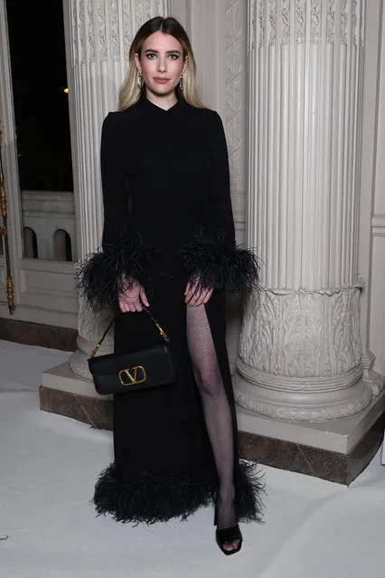 American actress Emma Roberts attends the Valentino Womenswear Fall Winter 2023-2024 show as part of Paris Fashion Week  on March 05, 2023 in Paris, France. (Photo by Pascal Le Segretain/Getty Images)