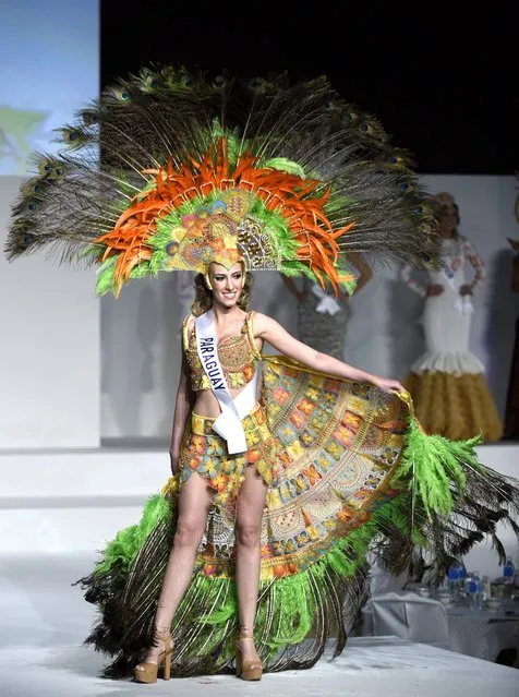 Miss Paraguay Monica Mariani Pascualoto displays her national costume during the Miss International Beauty Pageant 2015 in Tokyo, Japan, 05 November 2015. (Photo by Franck Robichon/EPA)