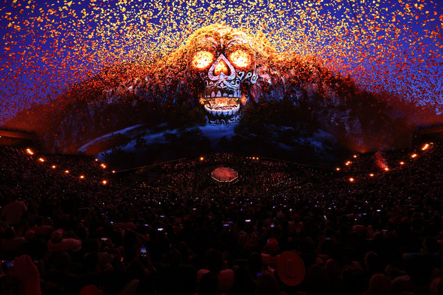 A general view of Sphere during a celebration of Mexican Independence Weekend between fights during UFC 306: Riyadh Season Noche on September 14, 2024 in Las Vegas, Nevada. (Photo by Christian Petersen/Getty Images)