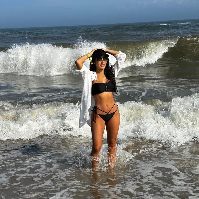 American TV personality Melissa Gorga took in some ocean waves early July 2023. (Photo by melissagorga/Instagram)