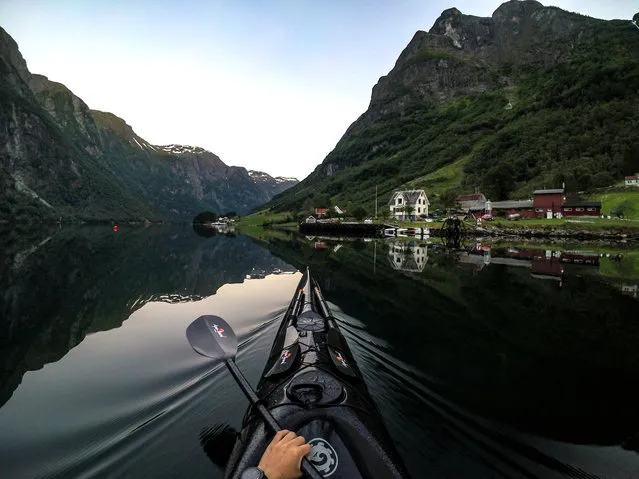 Bakka by Nryfjorden, Norway. (Photo by Thomasz Furmanek/Caters News Agency)