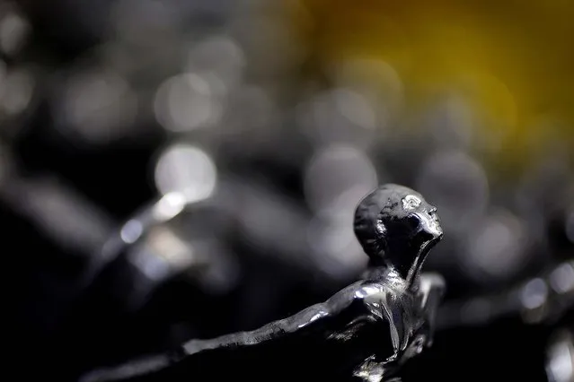 A finished “Spirit of Ecstasy” is seen at Polycast Limited. (Photo by Stefan Wermuth/Reuters)