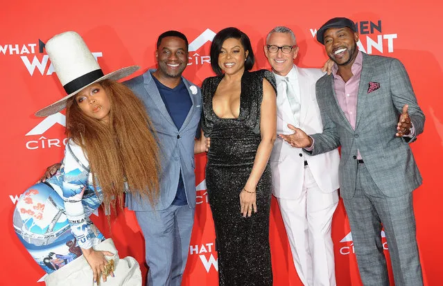 Erykah Badu, James Lopez, Taraji P. Henson, Adam Shankman, and Will Packer attend Paramount Pictures' “What Men Want” Premiere at Regency Village Theatre on January 28, 2019 in Westwood, California. (Photo by Albert L. Ortega/Getty Images)